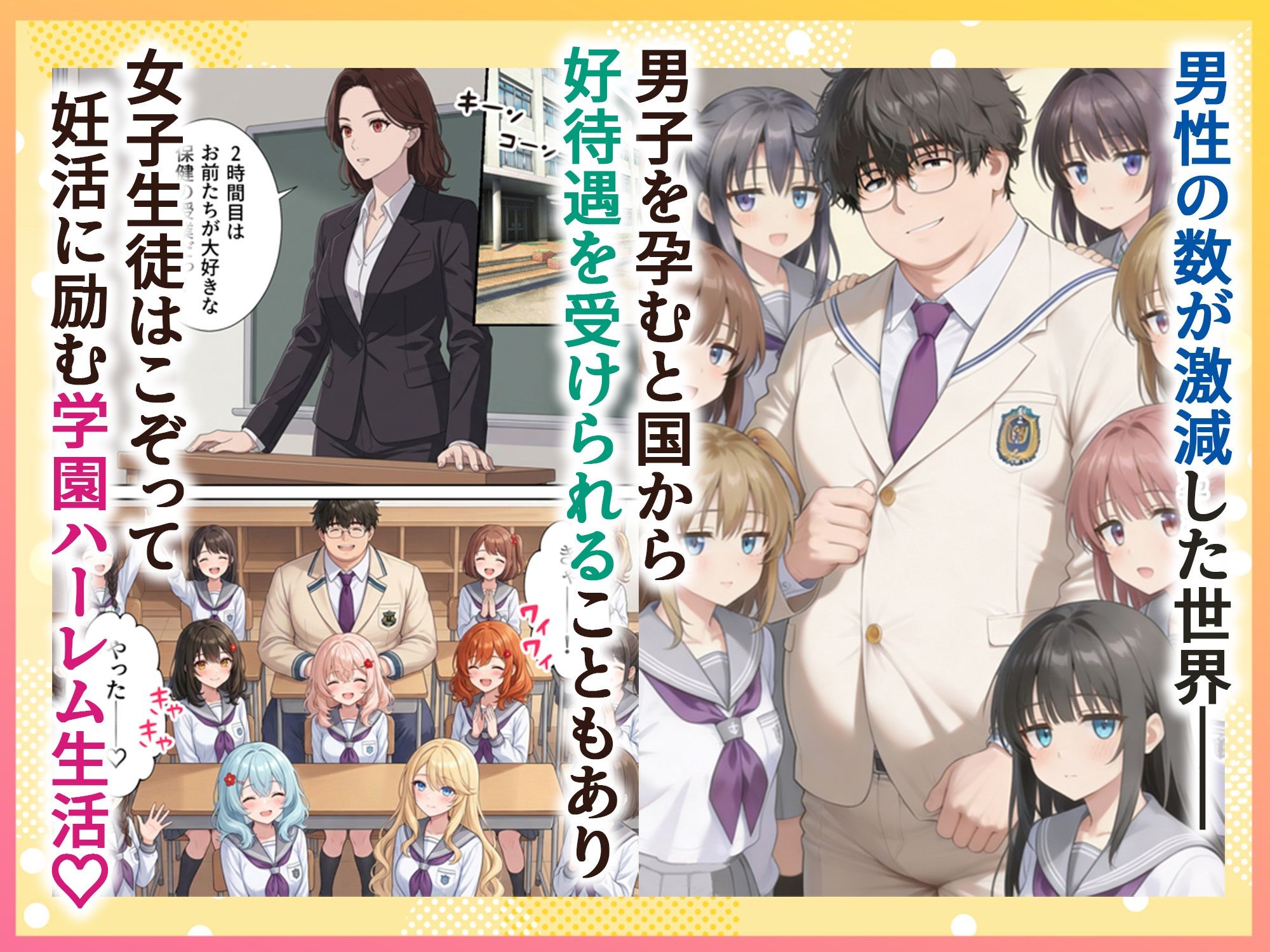 妊活ハーレム学園3-〜男子が俺だけの学校！デブスでもチンモテする世界！リボーンズ〜_001